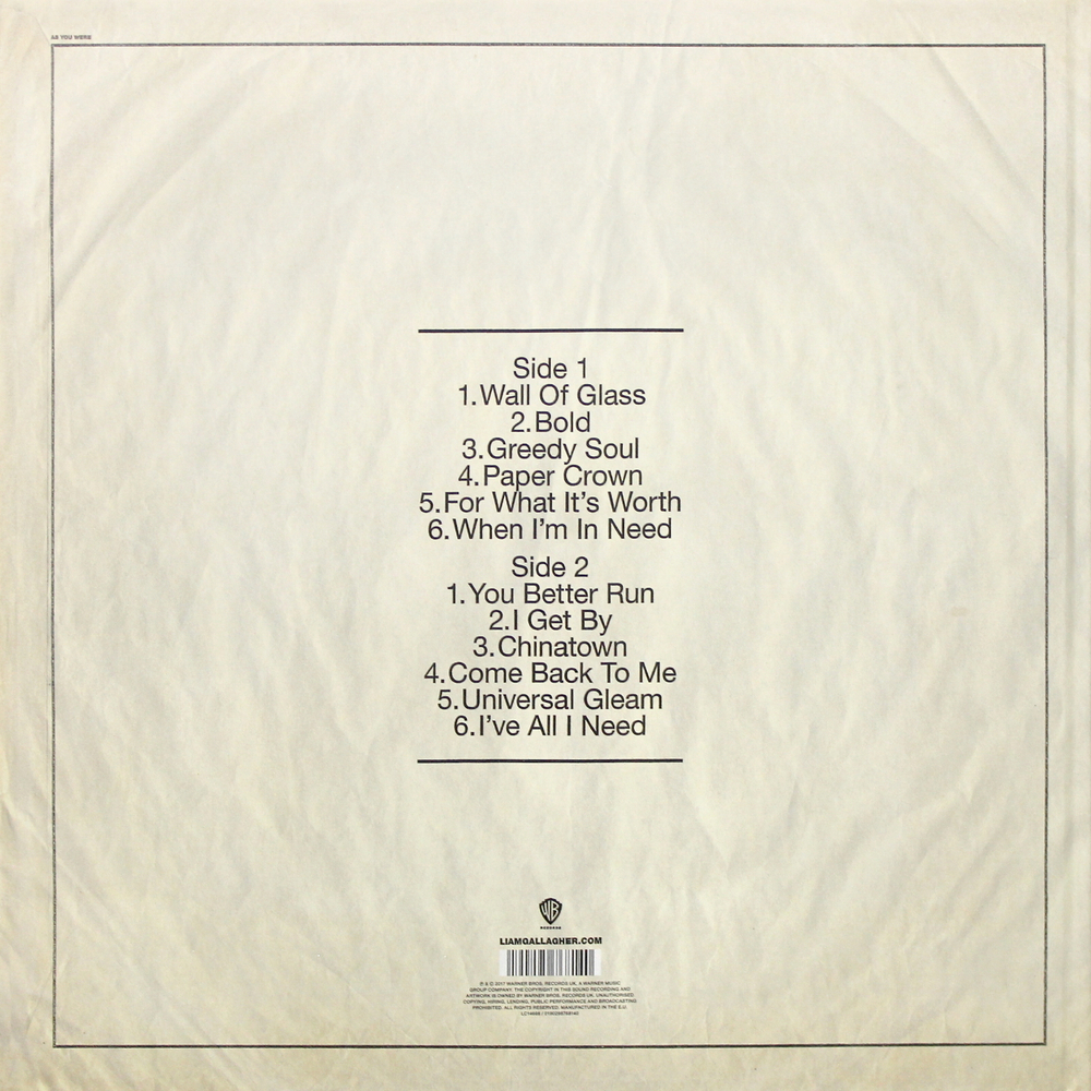 Liam Gallagher / As You Were (Deluxe Edition)(Coloured Vinyl)(LP+7" Vinyl Single+CD)