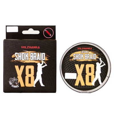 Леска плетеная Carp Hammer "Shock Braid X8" 100м/0.27мм 38LB цв. черный