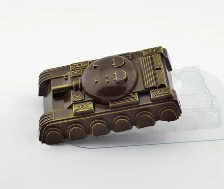 Пластиковая форма для шоколада "Танк"