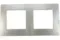 Рамка Legrand Etika 2-постовая алюминий 25622