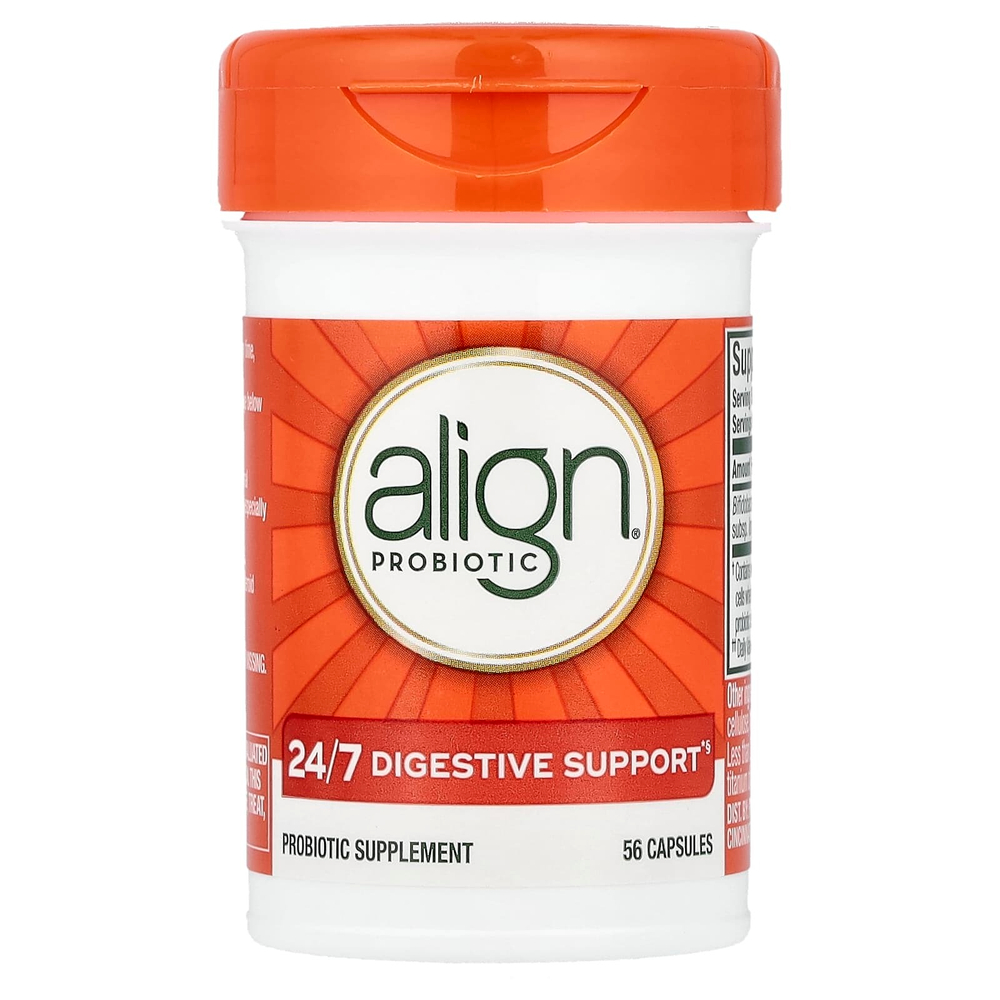 Align Probiotics, круглосуточная поддержка пищеварения, пробиотическая добавка, 56 капсул (10 в одной капсуле)