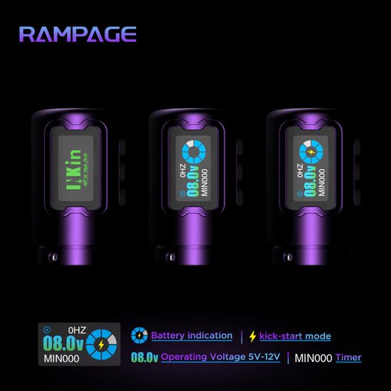 INKIN Rampage "4.5 Purple" by Ez Tattoo - беспроводная тату машинка I'Kin (INKin)
