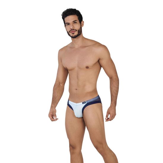 Мужские трусы слипы белые с темно-синими вставками Clever AIR BRIEF 062107