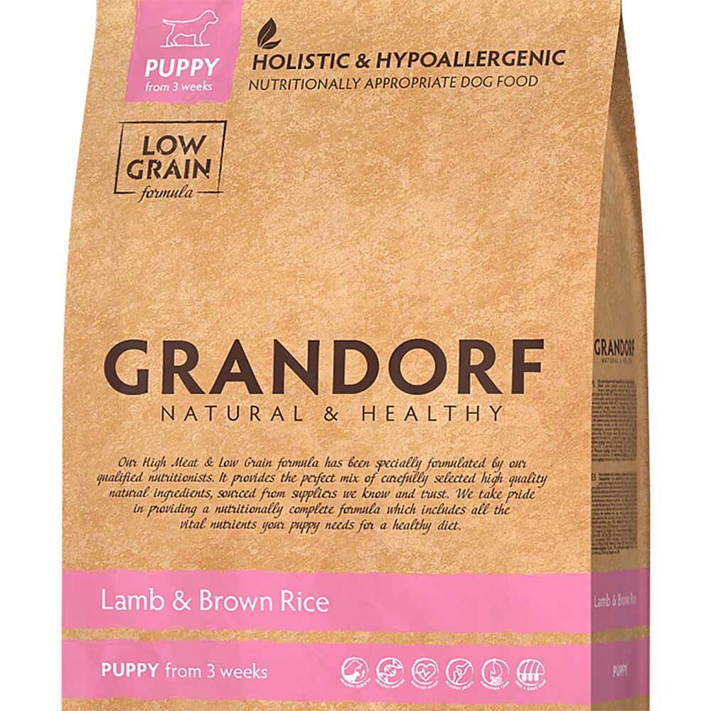 Grandorf Puppy Lamb&Rice - корм низкозерновой для щенков всех пород (ягненок с рисом)