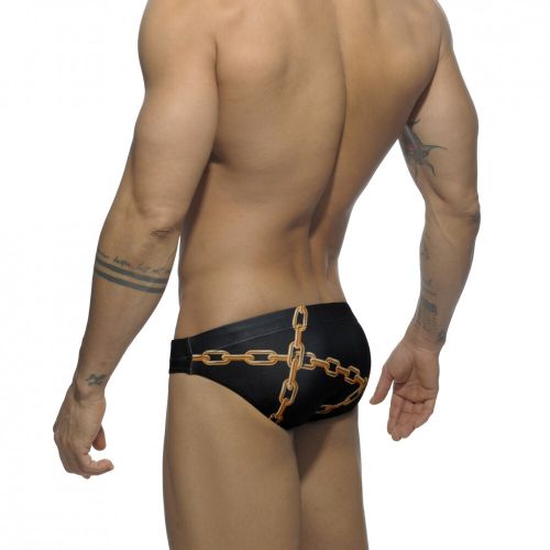 Мужские плавки черные с принтом Romeo Rossi 6634