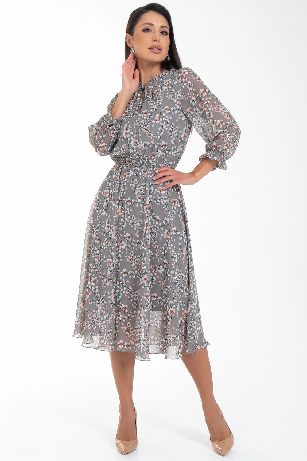 Платье Шифоновое Ангел (грей) Diolche