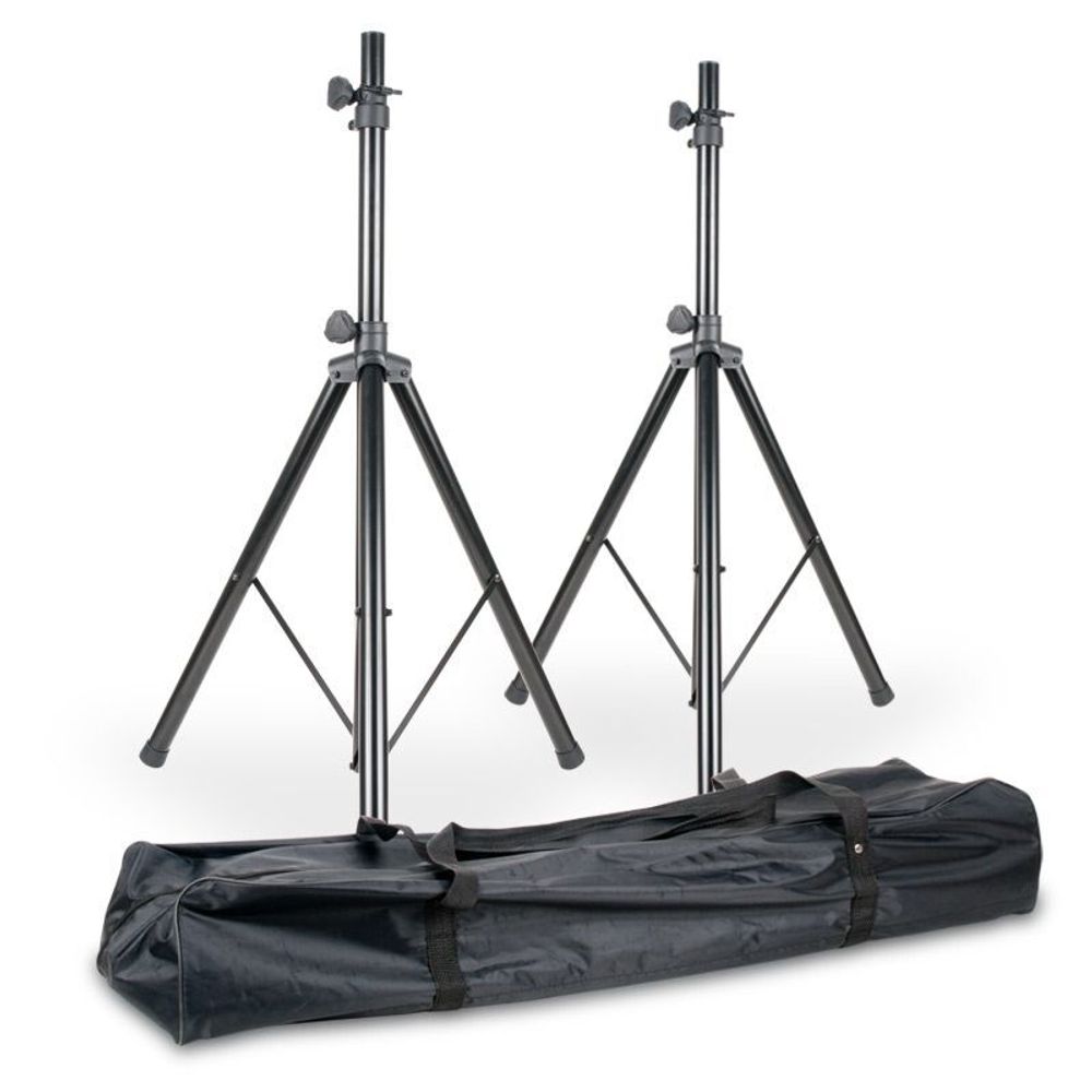 ADJ SPSX2B -  2 x SPS-1B Speaker Stand (Black), Carry Bag