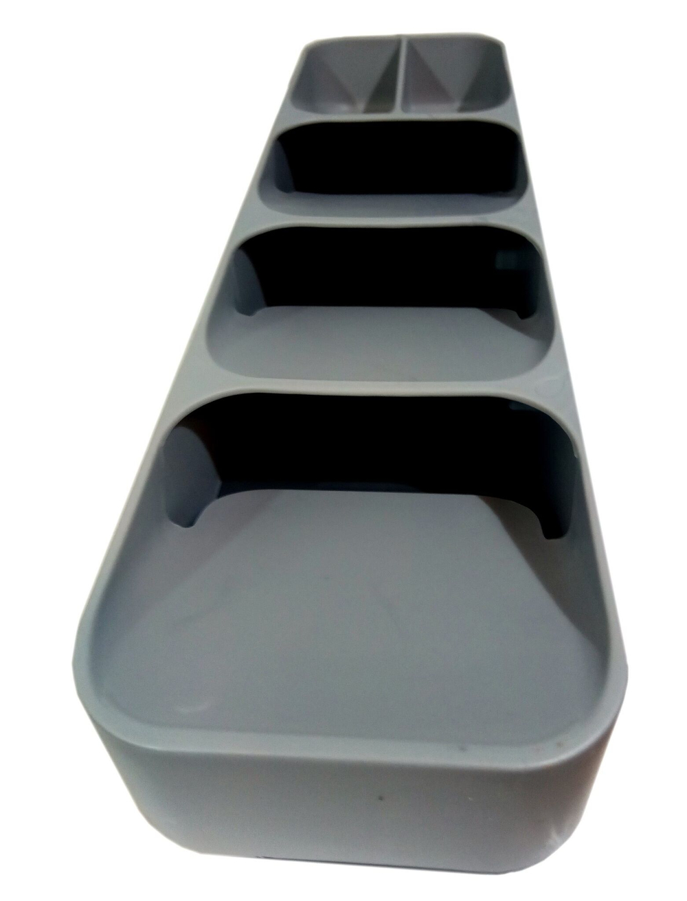 Лоток органайзер для столовых приборов 5 ячеек, сушилка для посуды, цвет серый