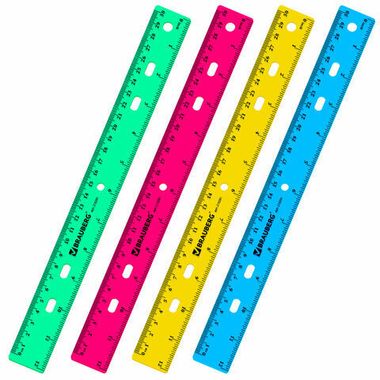 Линейка пласт. 30 см (BRAUBERG) 