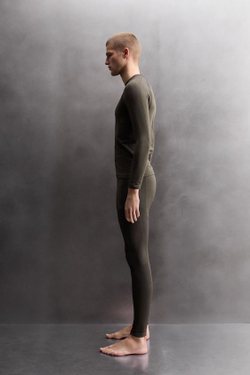 ZARA КОМПРЕССИОННЫЕ ЛЫЖНЫЕ ЛЕГИНСЫ, КОРИЧНЕВЫЙ