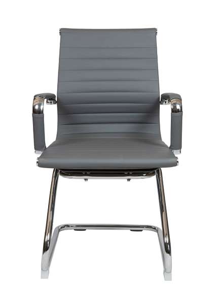 Кресло офисное Норден / Техно CF / хром / серая экокожа