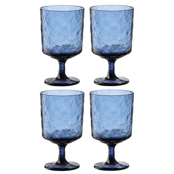 Набор из 4 бокалов для вина Arctic, 280 мл, синий