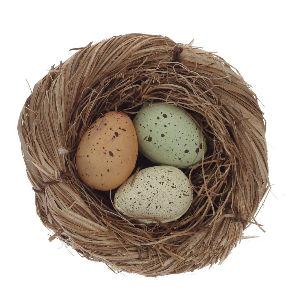 GAEM Набор из 3-х изделий декоративных "Гнездо пасхальное" (6,5*4,5), L21 W7 H4,5 см