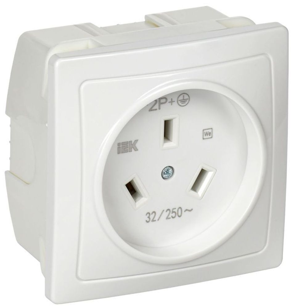 Розетка 1-м СП Рпл11-К 32А IP20 разборная для плиты с заземл. бел. IEK ERP11-032-K01 Розетка 1-м СП Рпл11-К 32А IP20 разборная для плиты с заземл. бел. IEK ERP11-032-K01