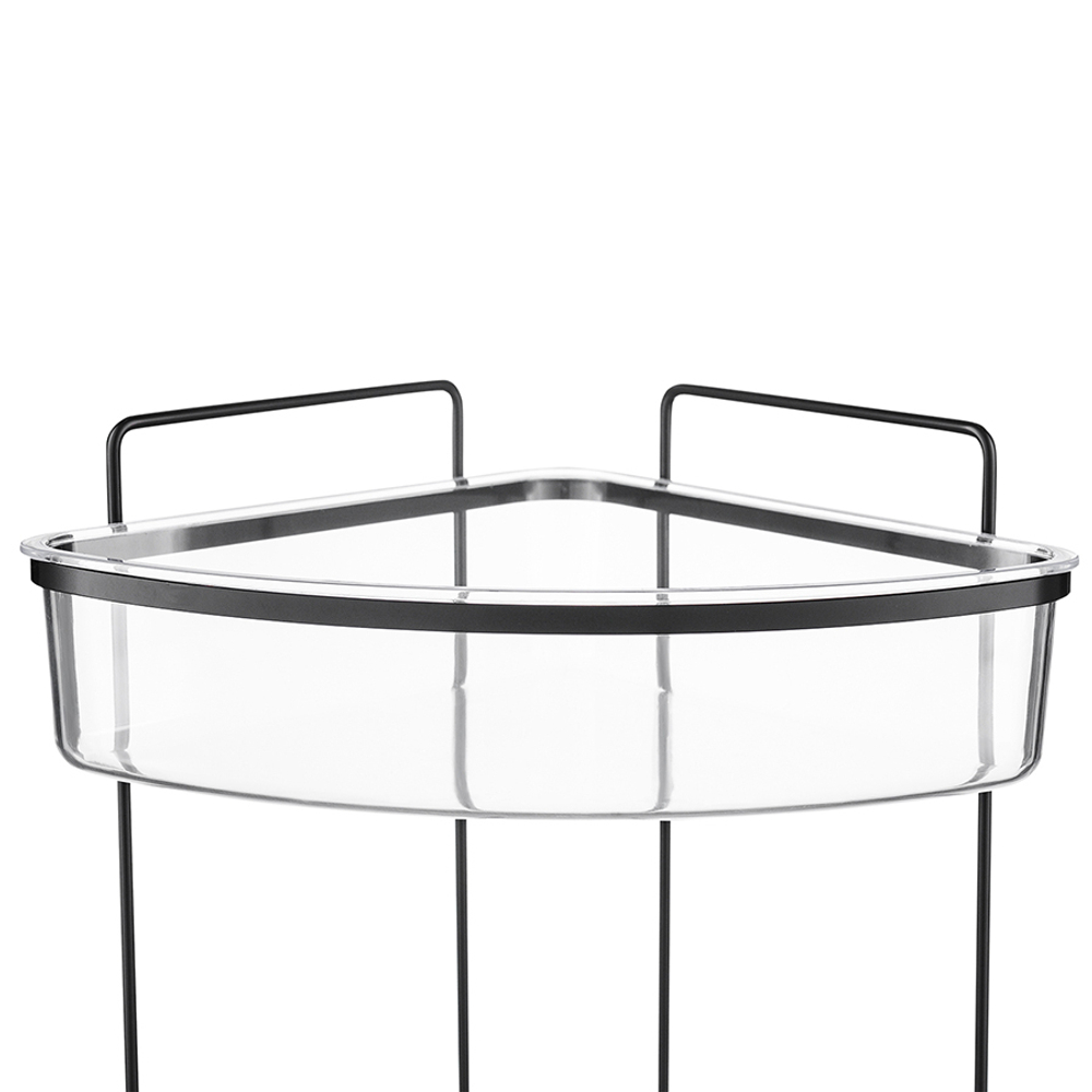 Полка для душа настенная двухъярусная угловая Bergenson Bjorn Siv черная