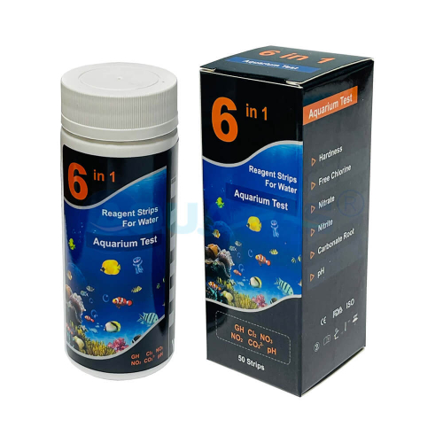 Тестер для определения качества воды в аквариума AQUABAS 50 шт тестер 6 в 1