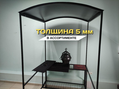 Мангальная зона барбекю под крышей