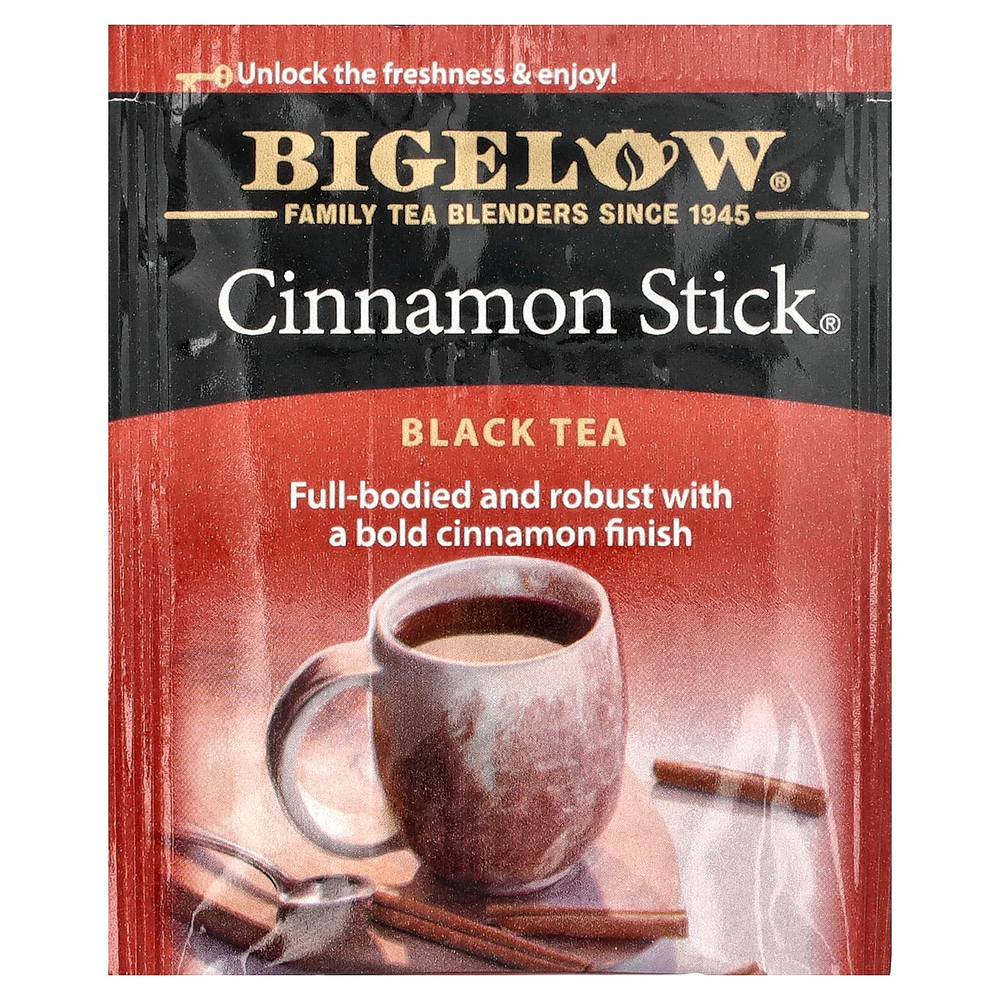 Bigelow, Black Tea, Cinnamon Stick®, 20 чайных пакетиков, 36 г (1,28 унции)