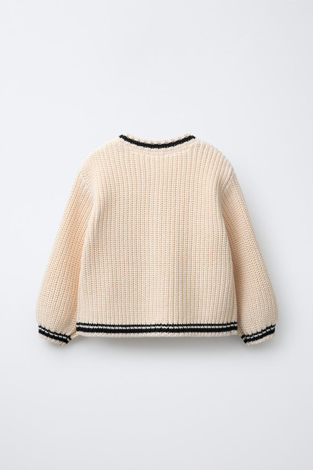 ZARA ВЯЗАНЫЙ КАРДИГАН С ВЫШИВКОЙ «МИННИ МАУС» © DISNEY, ЭКРЮ