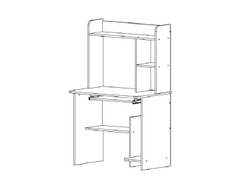 Интел-1 стол компьютерный Дуб сонома / Белый снег