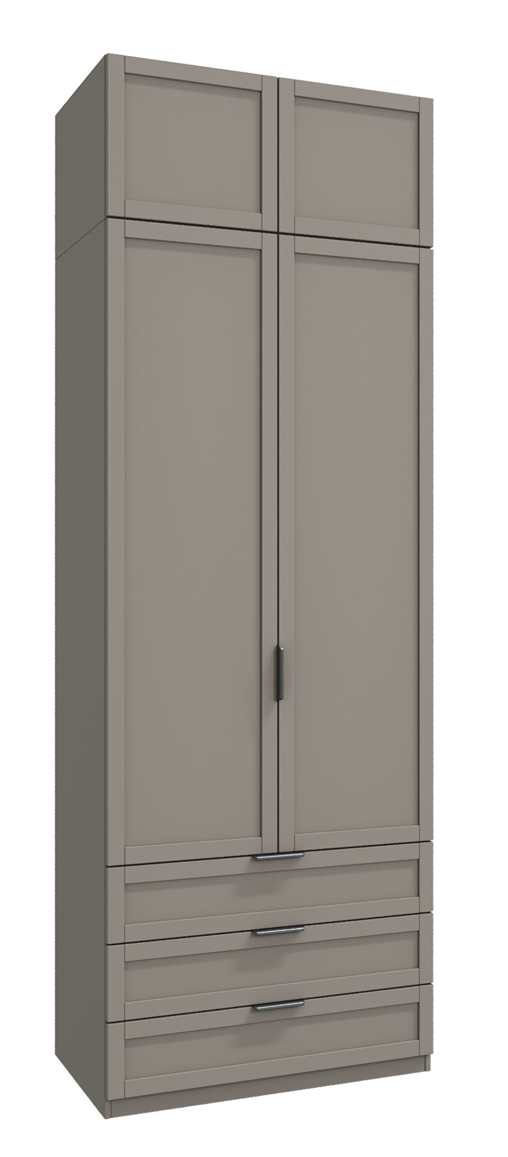 Антресоль на шкаф Нордик, серо-коричневая