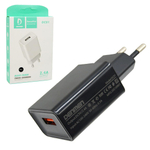Сетевой адаптер питания DENMEN DC01 1USB (черный)