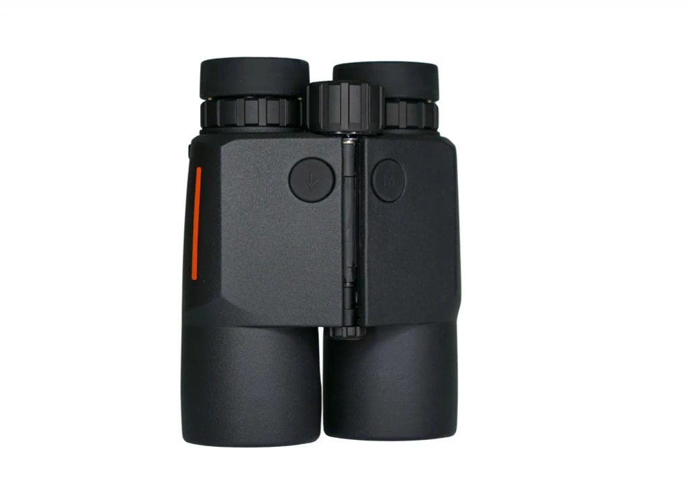 Бинокль Eyeskey 10x42 с дальномером - вид сзади вертикально
