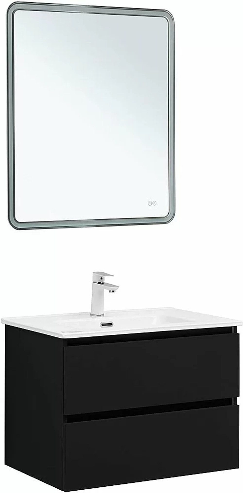 Тумба с раковиной Aquanet Вега 2.0 337954/284027 70 черный