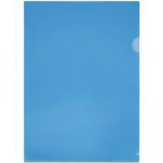 Папка-уголок А4 150мкм, пластик, прозрач. синяя (Стамм)