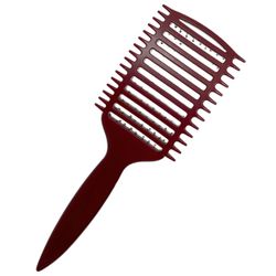 Щетка массажная Harizma Nylon, 9 рядов, бордовая (h10686-33)