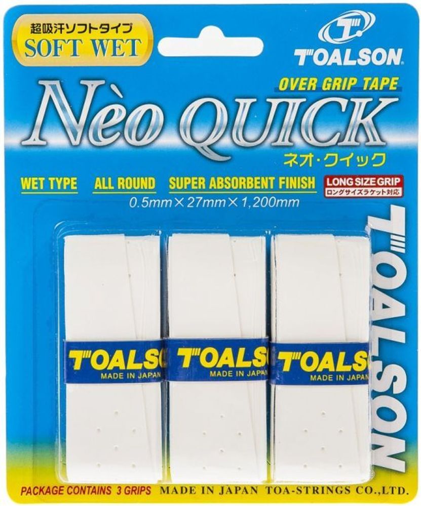 Теннисные намотки Toalson Neo Quick 3P - white