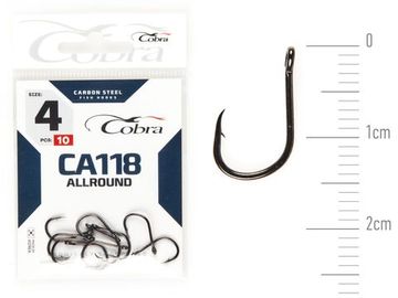 Крючки Cobra ALLROUND CA118  №4, 10 шт.