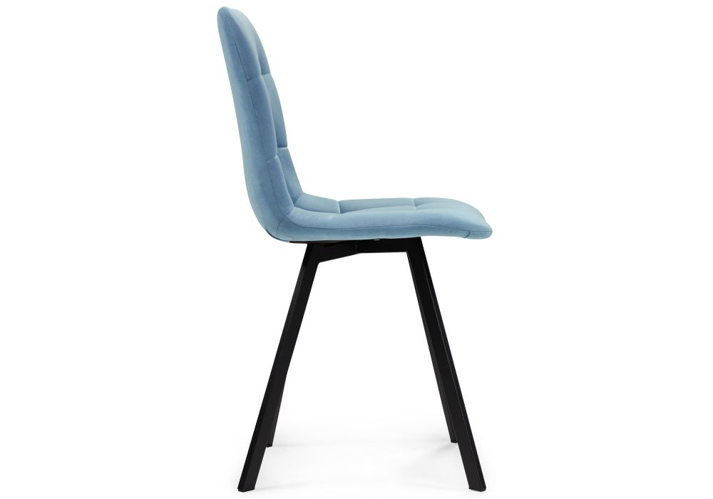 Стул на металлокаркасе Чилли черный / голубой
