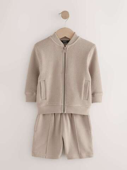 Бомбер и шорты в комплекте для мальчика Next E60-688, Песочный