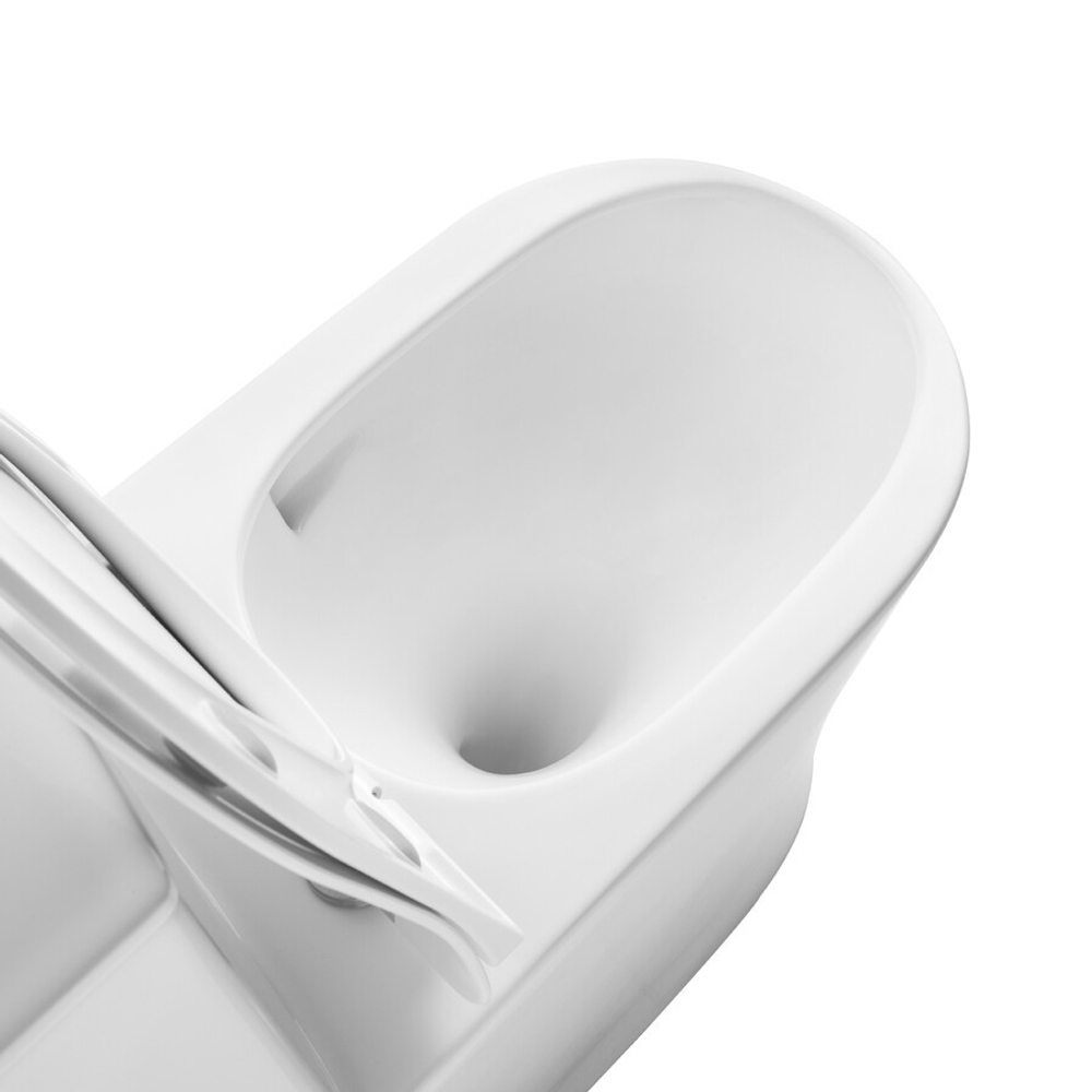 Унитаз напольный Grossman Thin Rim GR-5607SQ (656х370х796) тонкий ободок,белый,моноблок с тонкой крышкой,микролифт,смыв торнадо,1 место