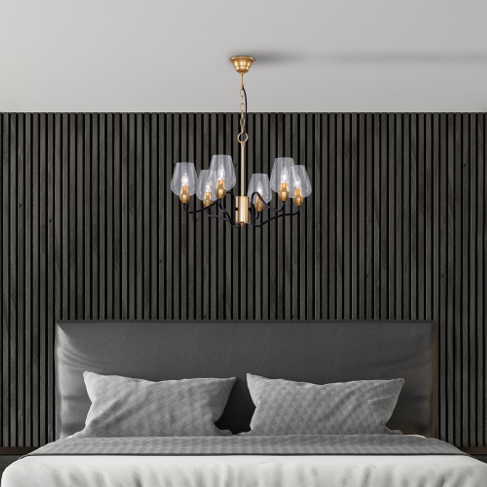 Люстра Rivoli Fresco 5045-206 6 * E14 40 Вт лофт - кантри | Rivoli