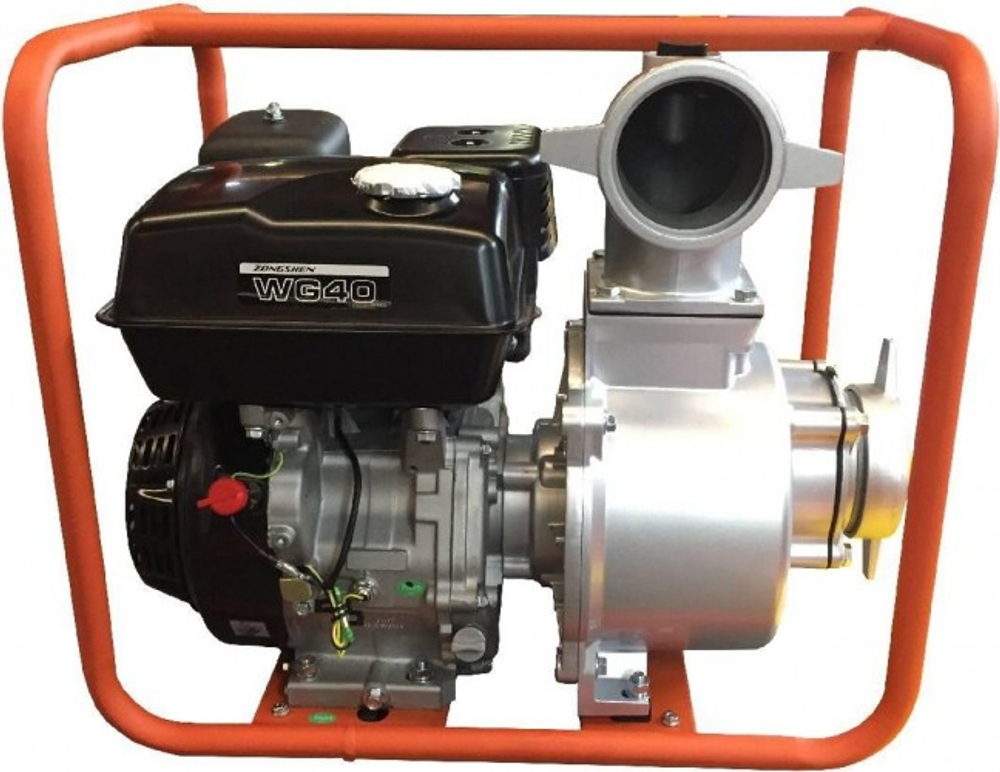 Мотопомпа бензиновая ZONGSHEN WG 40 для слабозагрязненной воды 1T90SWG40