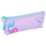 Пенал-косметичка BRAUBERG треугольный, мягкий, "Mermaid", 22х3х8 см, 229256