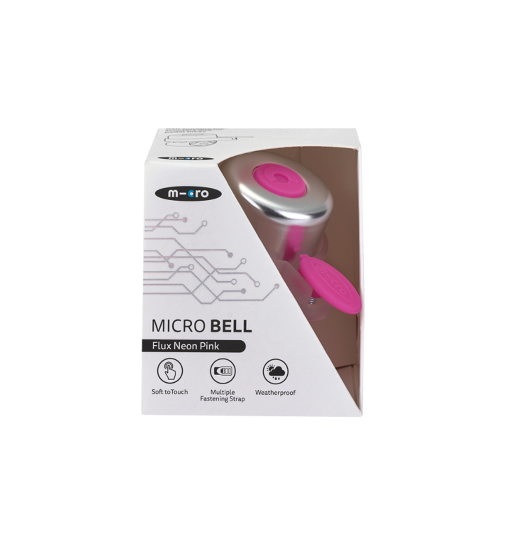 Звоночек на самокат Micro - Flux неоновый розовый