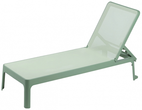 Шезлонг лежак пластиковый Nardi Plano, мятный