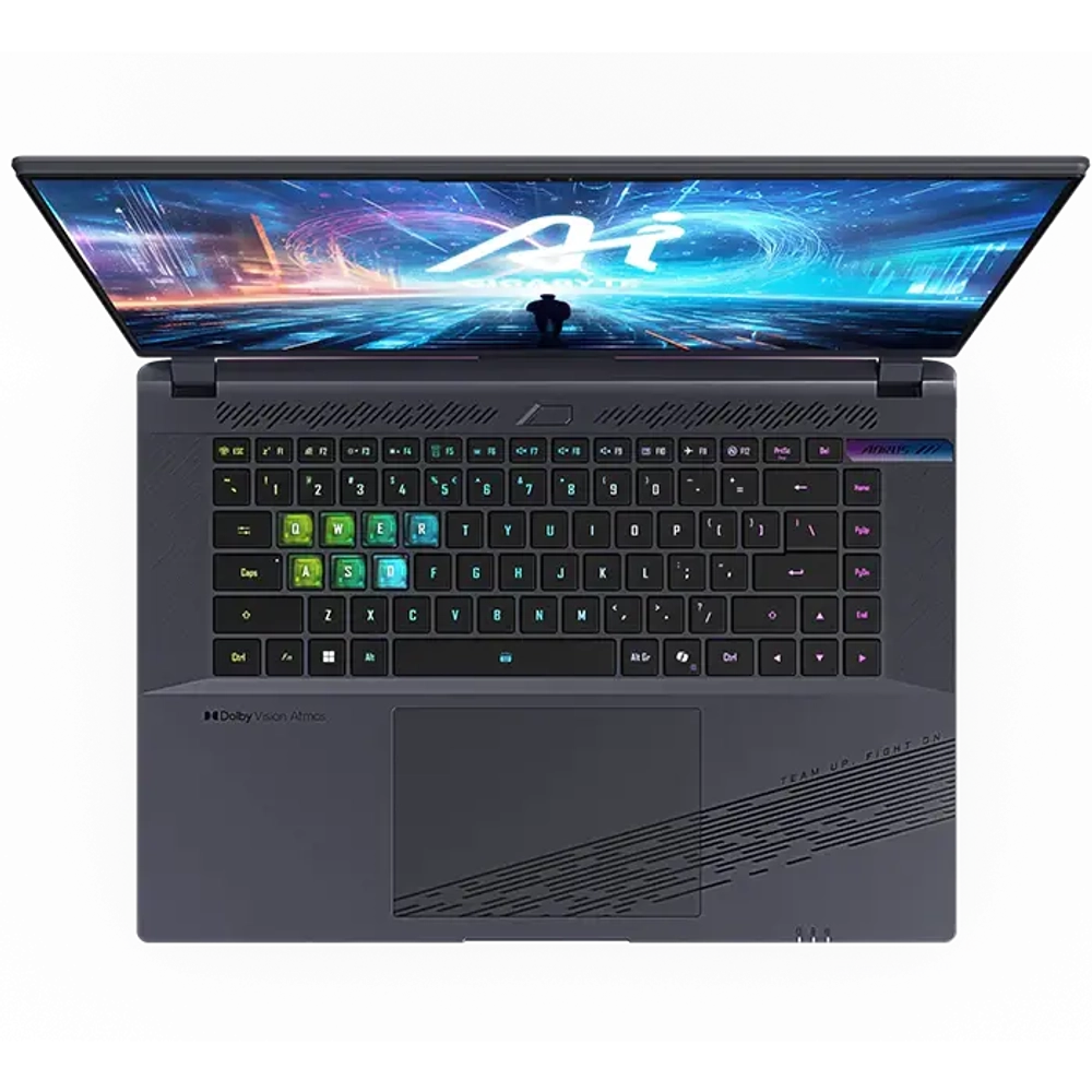Ноутбук Gigabyte Aorus 16X ASG, 16" (2560x1600) IPS 165 Гц/Intel Core i7-14650HX/16 ГБ DDR5/1024 ГБ SSD/NVIDIA GeForce RTX 4070 для ноутбуков (8 Гб)/Windows 11 Home, Серый (ASG-53KZC54SH)