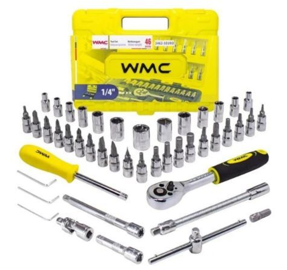 Набор инструмента  46пр WMC Tools 1/4"(6-гран.) (4-14мм) (2462-5вмц)
