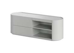 Тумба Lagom под ТВ 2 ящика 2 полки ширина 140 см (светло-серый)