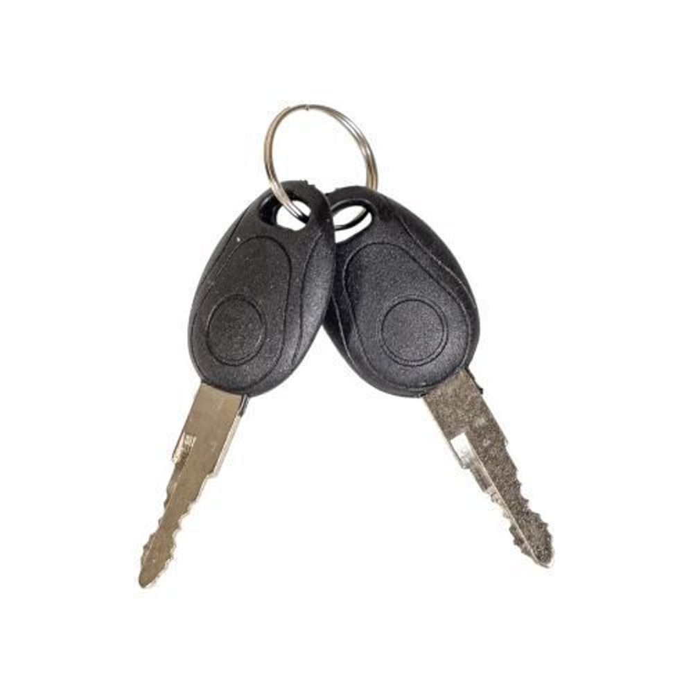 Ручка газа с вольтметром кнопкой и замком зажигания голубая ( кабель 1.7м )