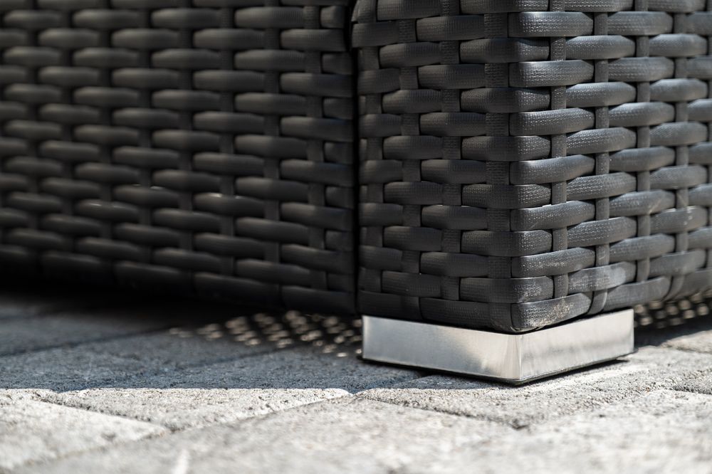 "Даллас" лаунж-зона из искусственного ротанга на 5 персон, цвет черный