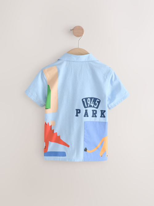 Рубашка с коротким рукавом для мальчика Next AB6-477, Голубой
