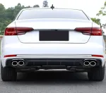 Карбоновые диффузор заднего бампера для AUDI A4 S4 B9 2018 - 2019 Ауди аэродинамический обвес