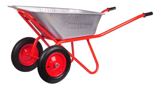 Тачка садовая строительная "Оптимал" 2-х колесная (110 л, 200 кг)