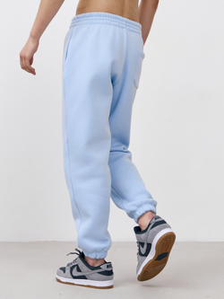 Брюки мужские с начесом "jogger fleece" (голубой)