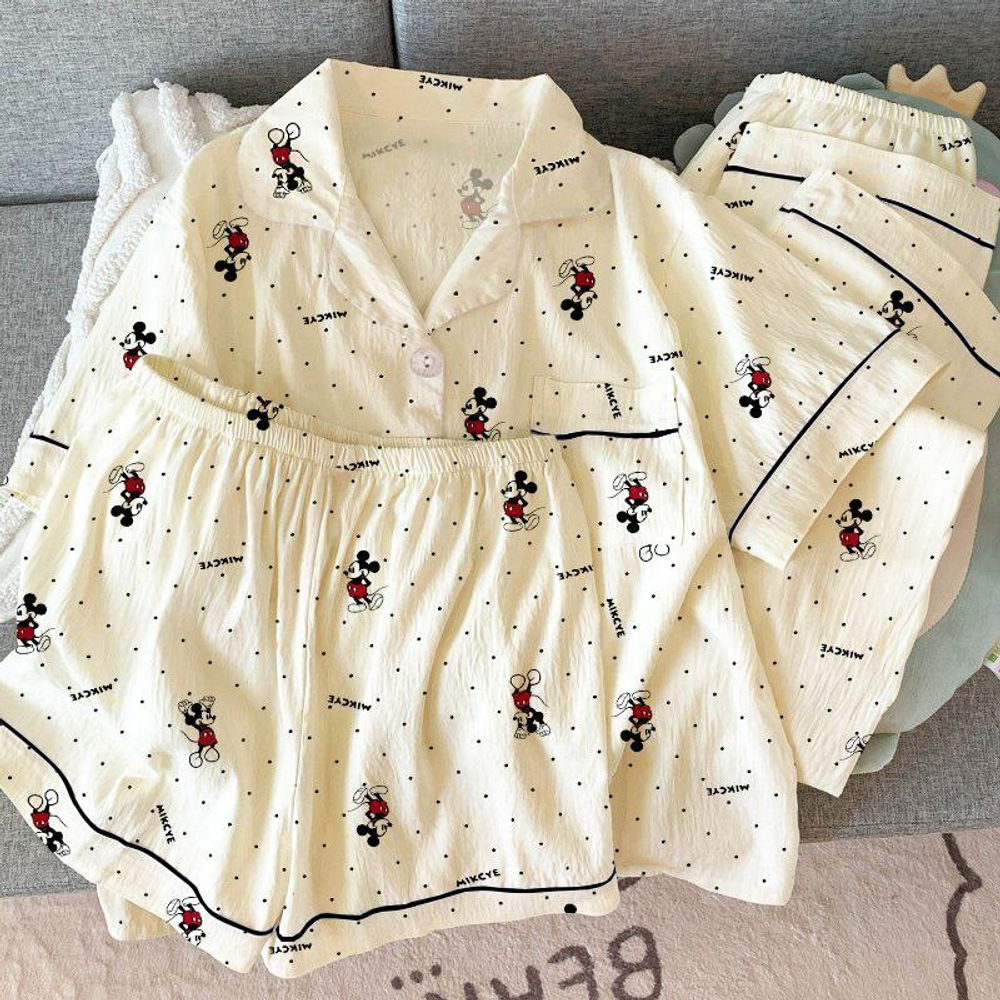 Женский домашний костюм-пижама 3в1